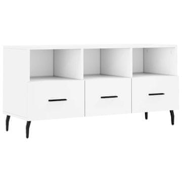TV omarica bela 102x36x50 cm konstruiran les