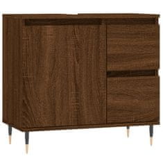 Vidaxl Kopalniška omarica rjavi hrast 65x33x60 cm inženirski les