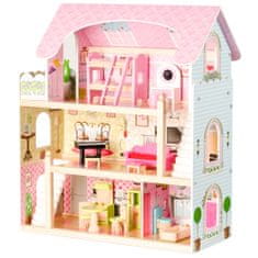 Lesena hišica za punčke - Pravljična rezidenca Ecotoys