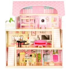 Lesena hišica za punčke - Pravljična rezidenca Ecotoys