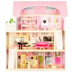Greatstore Lesena hišica za punčke - Pravljična rezidenca Ecotoys