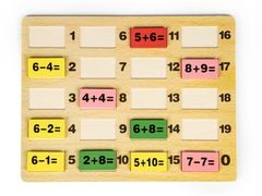 Izobraževalni domino matematični bloki s tablo