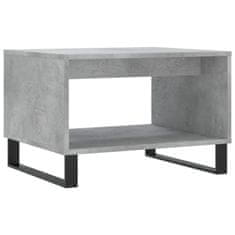 Vidaxl Klubska mizica betonsko siva 60x50x40 cm inženirski les