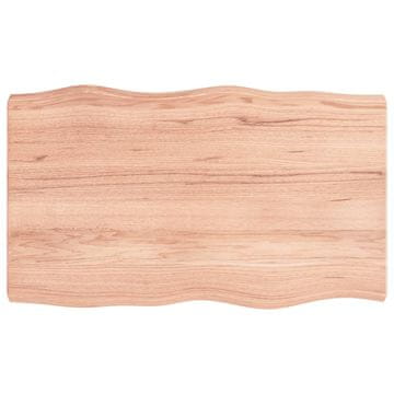 Vidaxl Mizna plošča sv. rjava 100x60x(2-6)cm obdelana trdna hrastovina