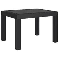 Vidaxl Vrtna miza antracitna 59x47x40 cm PP