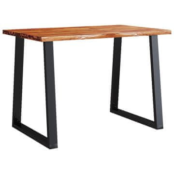 Vidaxl Jedilna miza z naravnim robom 110x70x75 cm trden akacijev les