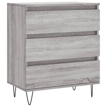Vidaxl Komoda siva sonoma 60x35x70 cm inženirski les