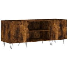 Vidaxl Omarica za gramofonske plošče dim. hrast 121x38x48 cm inž. les