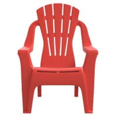 Vidaxl Vrtni stoli 2 kosa za otroke rdeča 37x34x44 cm PP videz lesa