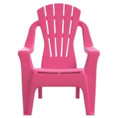 Vidaxl Vrtni stoli 2 kosa za otroke roza 37x34x44 cm PP videz lesa