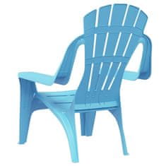 Vidaxl Vrtni stoli 2 kosa za otroke modra 37x34x44 cm PP videz lesa