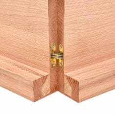 Vidaxl Kopalniški pult svetlo rjav 120x40x6 cm obdelan trden les