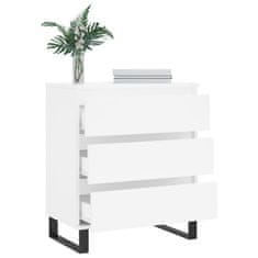 Vidaxl Komoda bela 60x35x70 cm inženirski les
