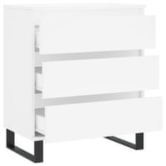 Vidaxl Komoda bela 60x35x70 cm inženirski les