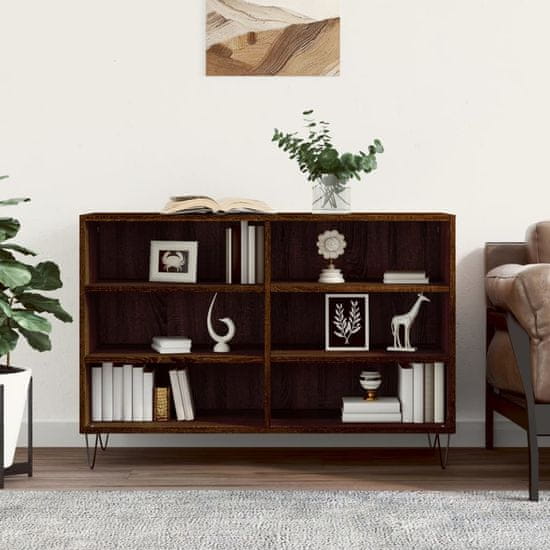 Vidaxl Komoda rjavi hrast 103,5x35x70 cm inženirski les