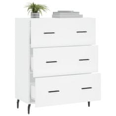 Vidaxl Komoda bela 69,5x34x90 cm inženirski les