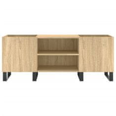 Vidaxl Omarica za gramofonske plošče hrast sonoma 121x38x48 cm les