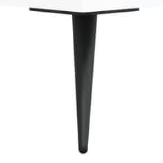 Vidaxl Regal za čevlje visok sijaj bel 102x35x55 cm inženirski les