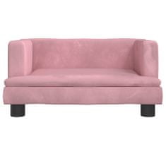 shumee Pasja postelja roza 60x40x30 cm žamet
