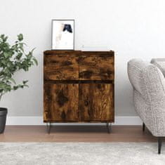 Vidaxl Komoda dimljeni hrast 60x35x70 cm inženirski les