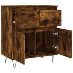 Vidaxl Komoda dimljeni hrast 60x35x70 cm inženirski les