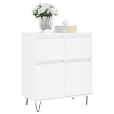 Vidaxl Komoda bela 60x35x70 cm inženirski les