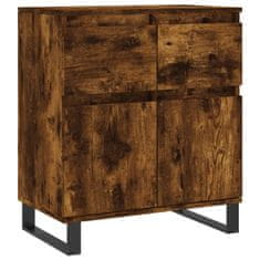 Vidaxl Komoda dimljeni hrast 60x35x70 cm inženirski les