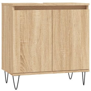 Vidaxl Kopalniška omarica sonoma hrast 58x33x60 cm inženirski les