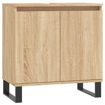 Vidaxl Kopalniška omarica sonoma hrast 58x33x60 cm inženirski les