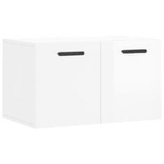 Vidaxl Stenska omarica visok sijaj bela 60x36,5x35 cm inženirski les