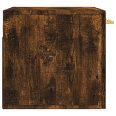 Vidaxl Stenska omarica dimljeni hrast 60x36,5x35 cm inženirski les