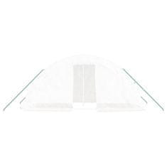 Vidaxl vidaXL Rastlinjak z jeklenim okvirjem, bel, 10 m², 5x2x2,3 m