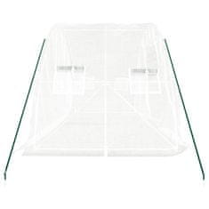 Vidaxl vidaXL Rastlinjak z jeklenim okvirjem, bel, 10 m², 5x2x2,3 m