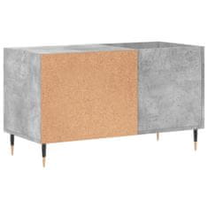 Vidaxl Omarica za gramofonske plošče beton. siva 85x38x48 cm inž. les
