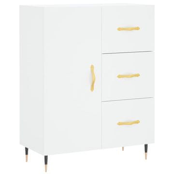 Vidaxl Komoda bela 69,5x34x90 cm inženirski les