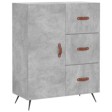 Vidaxl Komoda betonsko siva 69,5x34x90 cm inženirski les