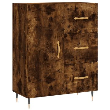 Vidaxl Komoda dimljeni hrast 69,5x34x90 cm inženirski les