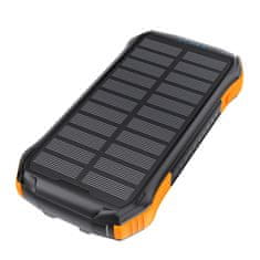 Choetech B659 solarna powerbank z induktivnim polnjenjem 2x USB 10000mAh Qi 5W (črna in oranžna)
