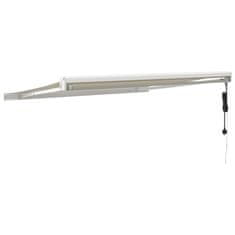 Vidaxl Zložljiva tenda krem 3,5x2,5 m blago in aluminij