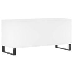 Vidaxl Omarica za gramofonske plošče bela 100x38x48 cm inženirski les