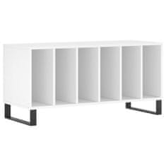 Vidaxl Omarica za gramofonske plošče bela 100x38x48 cm inženirski les