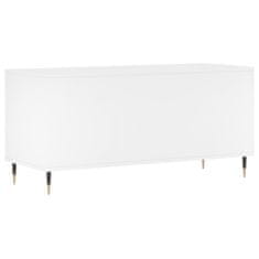 Vidaxl Omarica za gramofonske plošče bela 100x38x48 cm inženirski les