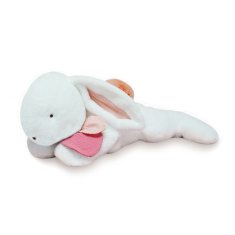 Doudou Plišasti zajec s temno rožnatim pompom 80 cm