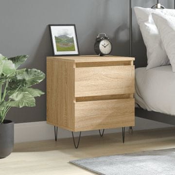 Vidaxl vidaXL Nočna omarica, hrast sonoma, 40x35x50 cm, material na osnovi lesa