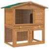 Zunanji zajčnik / hišica za male živali s 3 vrati iz lesa