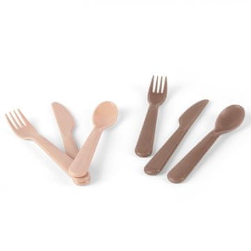 Dantoy tiny Bio jedilni pribor Nude/Mocca 2ks 0m+
