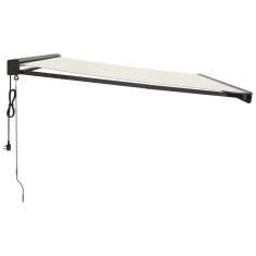 Vidaxl Zložljiva tenda krem 4,5x3 m blago in aluminij
