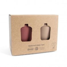 Dantoy tiny Bio skodelice s pokrovom Nude/Red 2ks 0m+