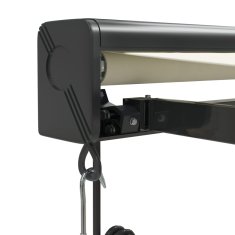 Vidaxl Zložljiva tenda krem 4,5x3 m blago in aluminij