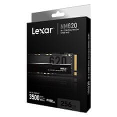 Lexar SSD NM620 PCle Gen3 M.2 NVMe - 256 GB (branje/pisanje: 3500/1300 MB/s)